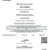 Certificat Qualiopi 3SA CONSEIL 30042021